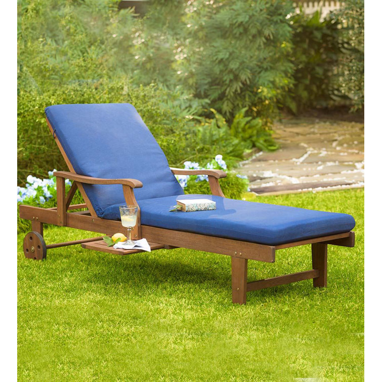 Plow & Hearth Claremont Outdoor Eucalyptus Chaise Lounge Wayfair